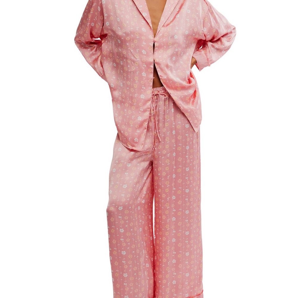 Free People Blush Floral Pajama Set - Picture 2 of 5